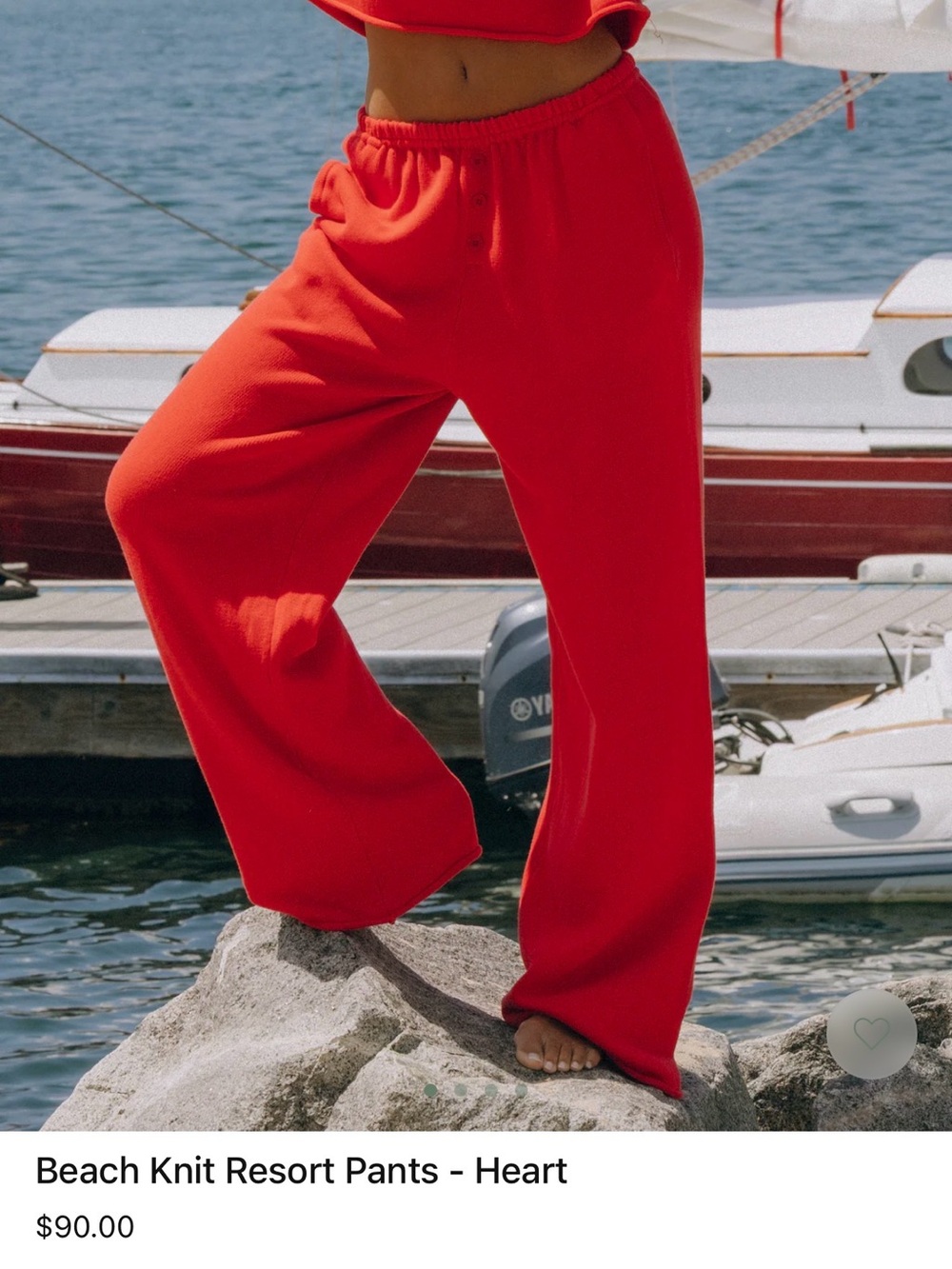 Daily Drills Knit Pants in Heart Red